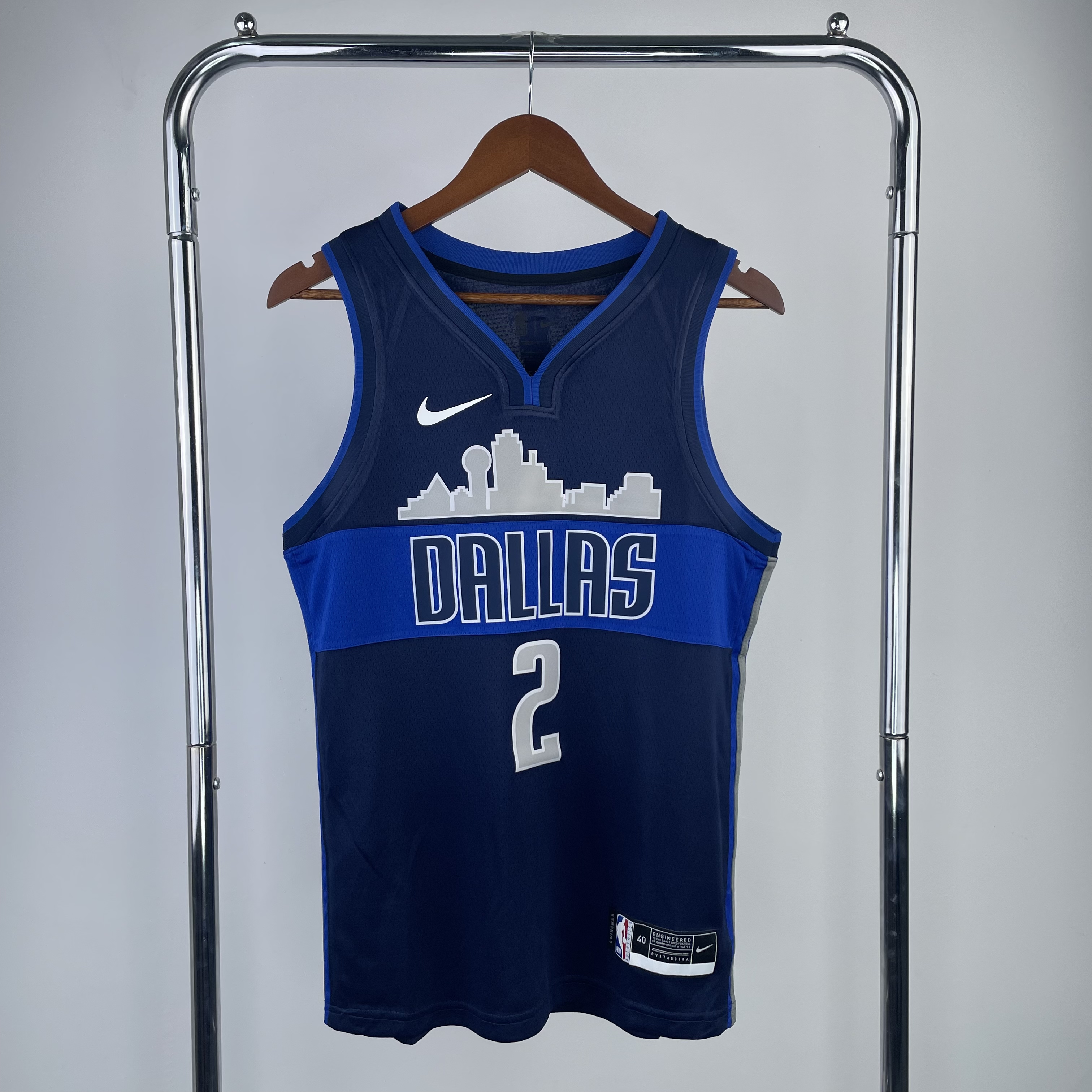 Men Dallas Mavericks #2 Irving Blue Season Nike 2023 NBA Jersey style 1->dallas mavericks->NBA Jersey